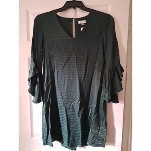 NEW Calvin Klein Green Dress - Size 6 - 3/4 Sleeve Above The Knee Emerald Green